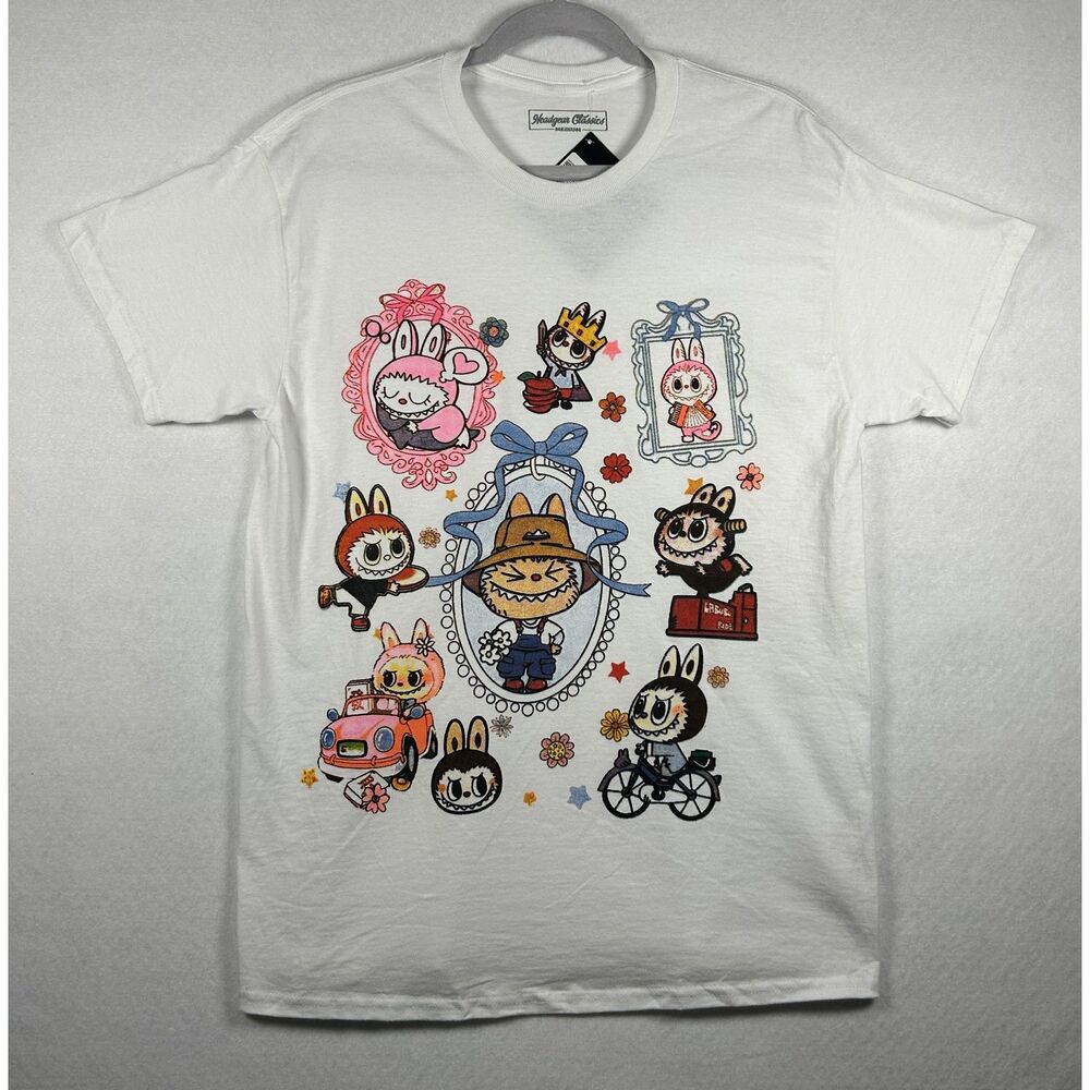 NWT Headgear Classics Labubu The Monsters Graphic T-Shirt Men's Medium White